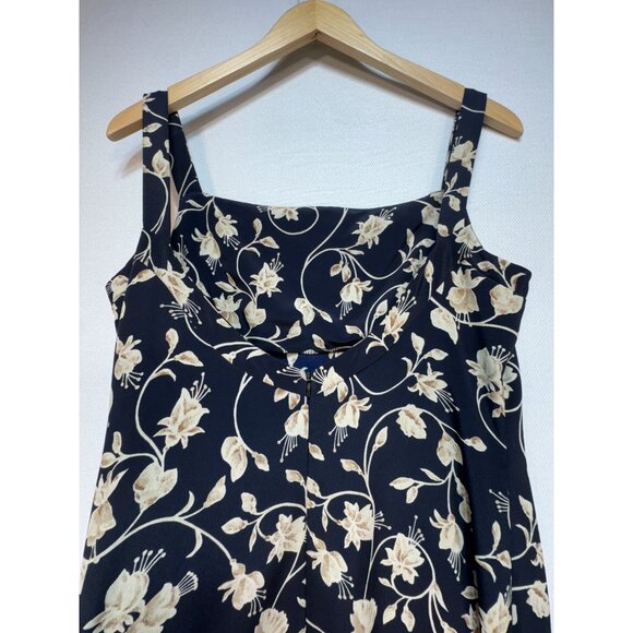 Rampage Womens Maxi Sheath Dress Sze 11 Black Floral Sleeveless Chic Summer Slit - Picture 13 of 16